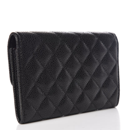 Chanel Caviar Quilted Medium Flap Wallet Black 3 of 11