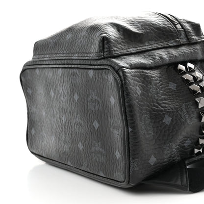 MCM Visetos Small Side Stud Stark Backpack Black 8 of 14