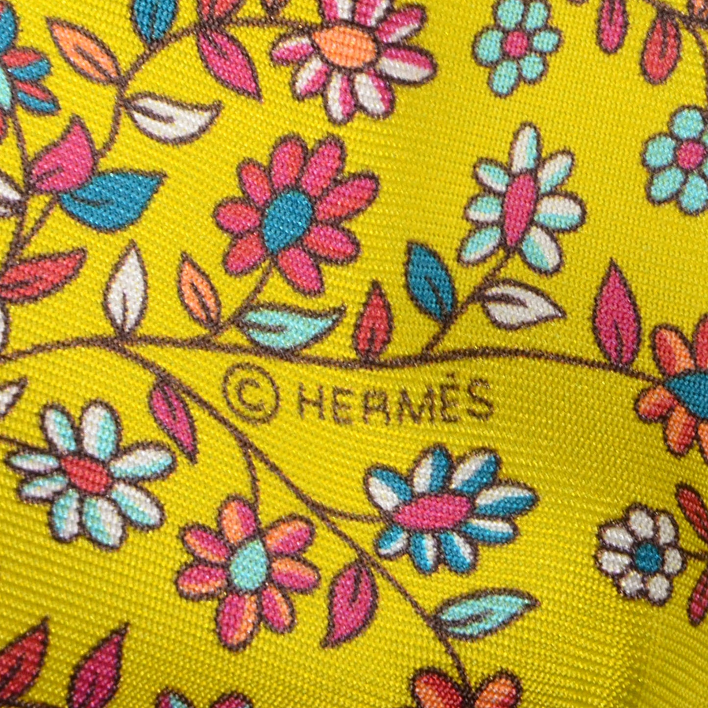 Silk L'Arbre De Vie Twilly Jaune Fluo Canard Rose