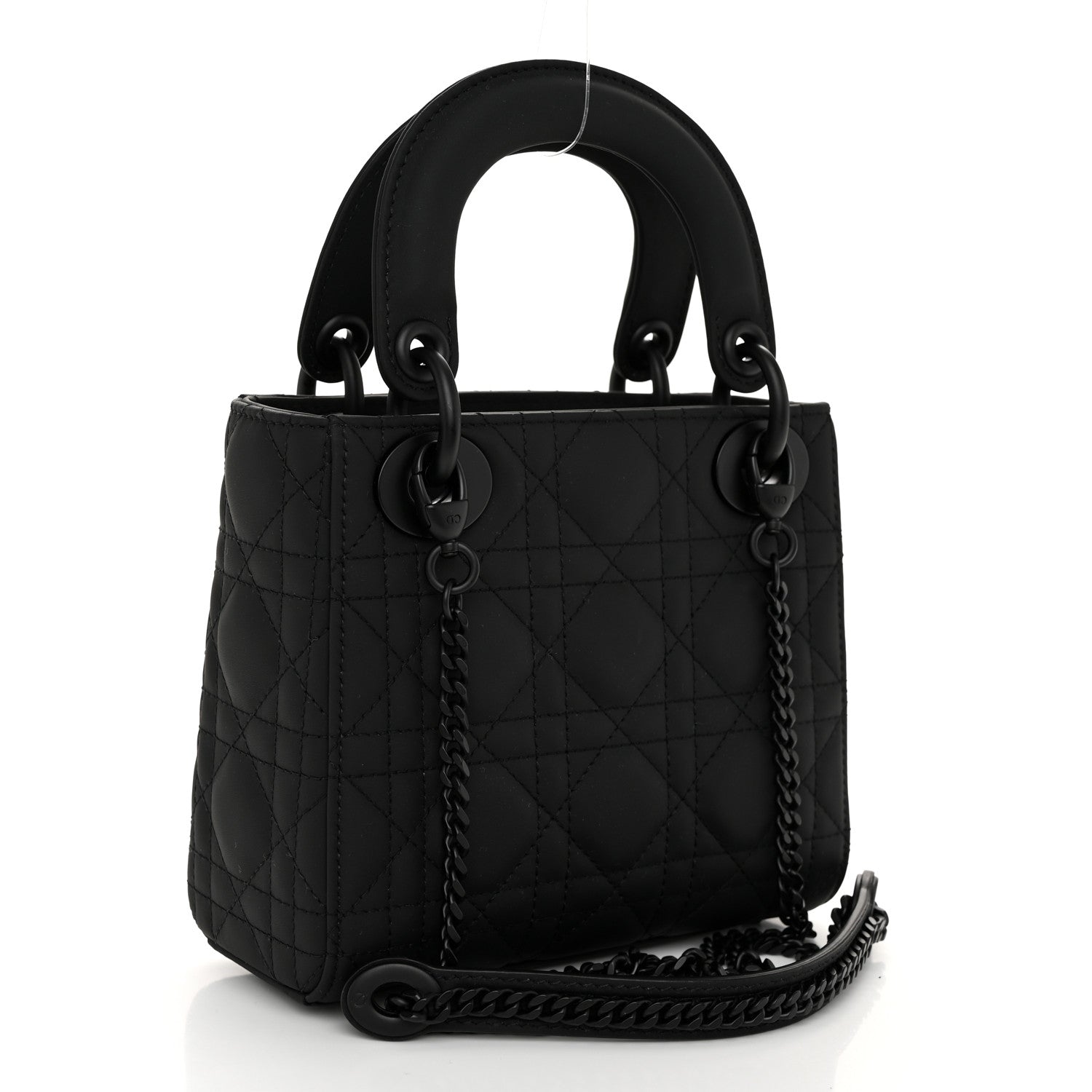 Christian Dior Ultra Matte Calfskin Cannage Mini Lady Dior Black 3 of 10