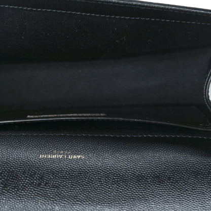 Saint Laurent Grain De Poudre Medium Classic Monogram Monochrome Kate Satchel Black 6 of 10