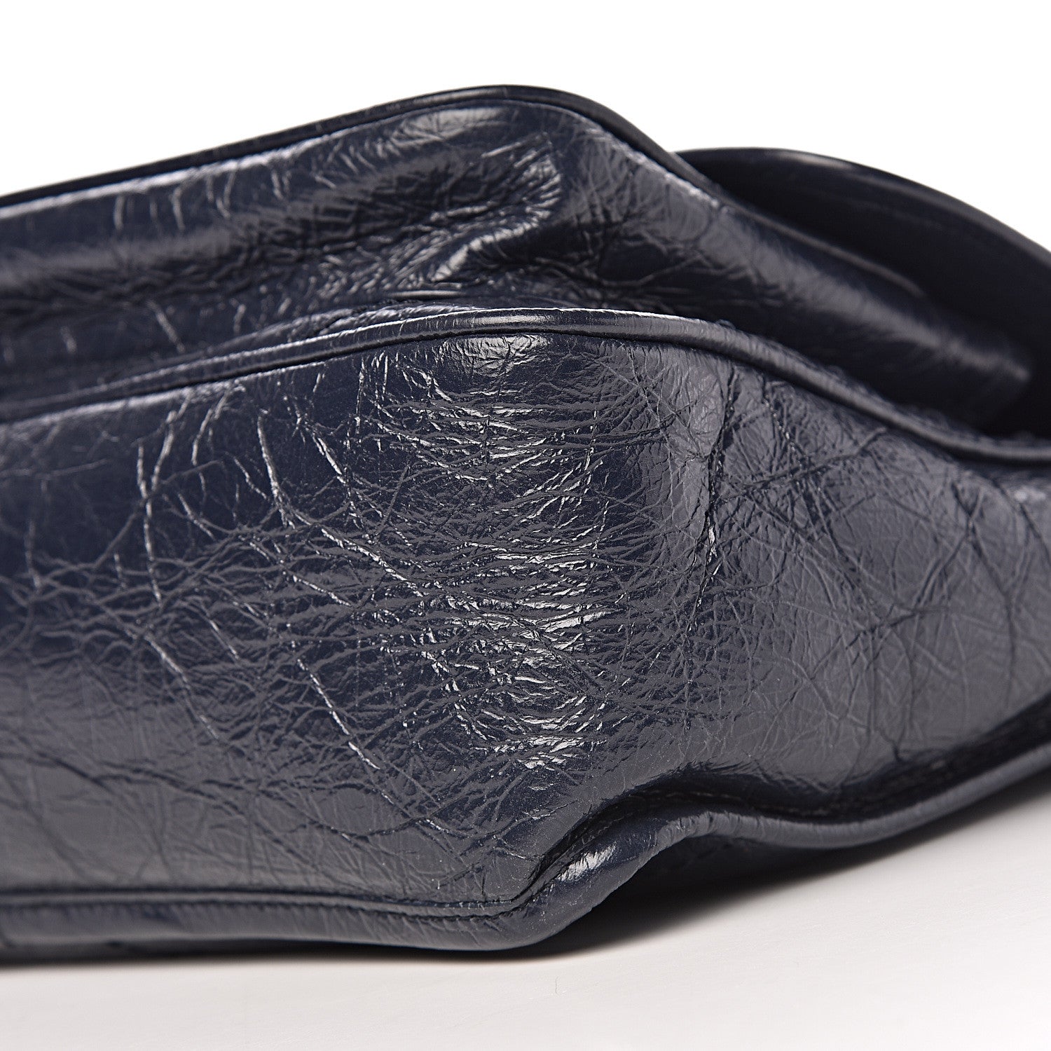 Saint Laurent Crinkled Calfskin Matelasse Monogram Medium Niki Chain Satchel Deep Marine 10 of 10