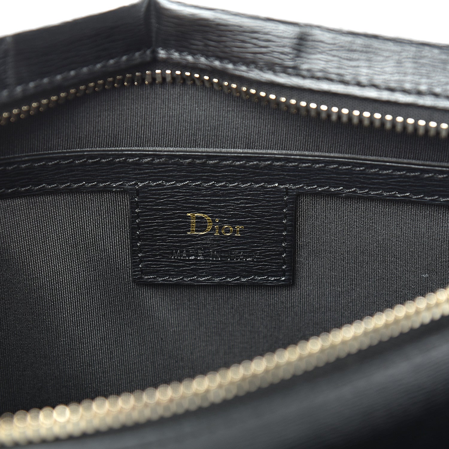 Christian Dior Calfskin Bee Pouch Black 5 of 10