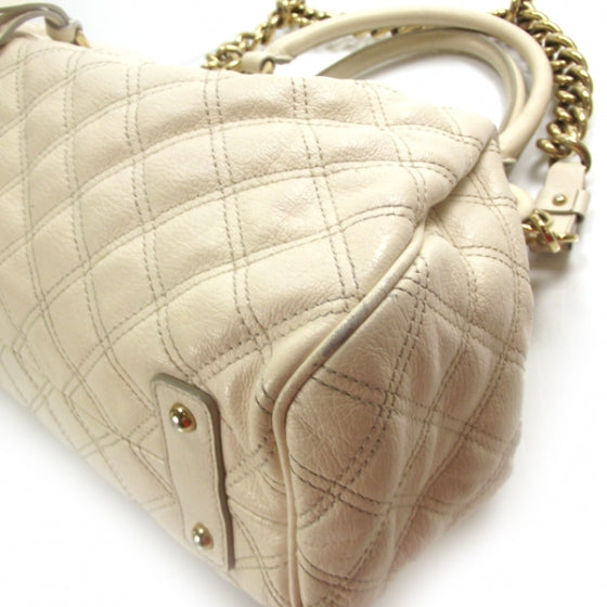 Marc Jacobs Quilted Leather Stam White Chiffon 5 of 11