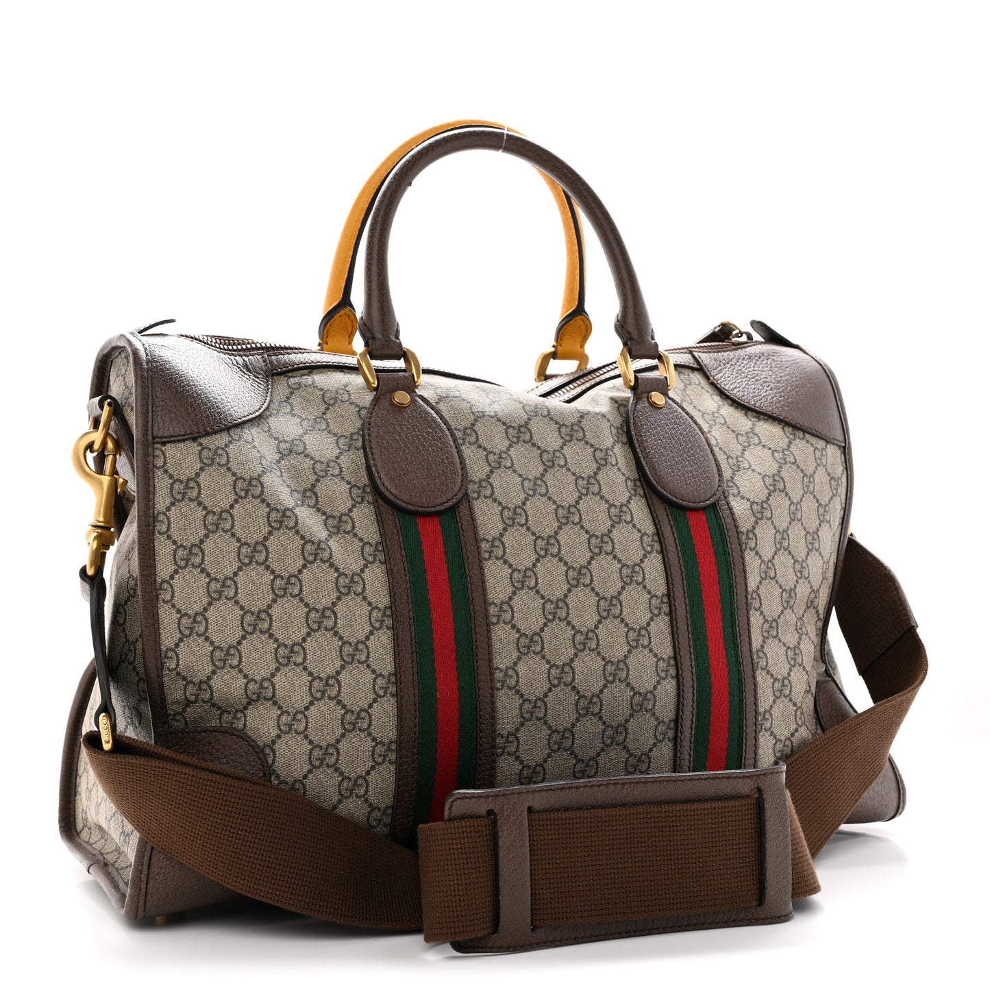 Soft GG Supreme Monogram Web Neo Vintage Duffle Bag Beige New Acero Crop