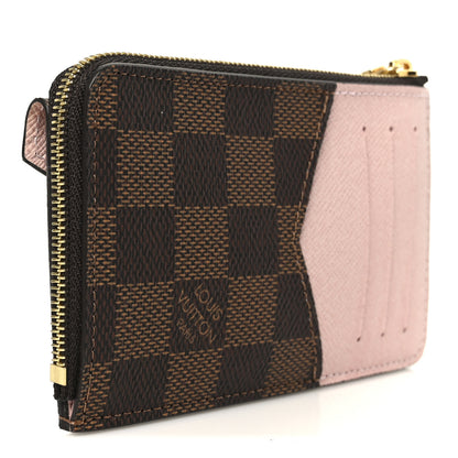 Louis Vuitton Damier Ebene Recto Verso Card Holder Rose Ballerine 3 of 7