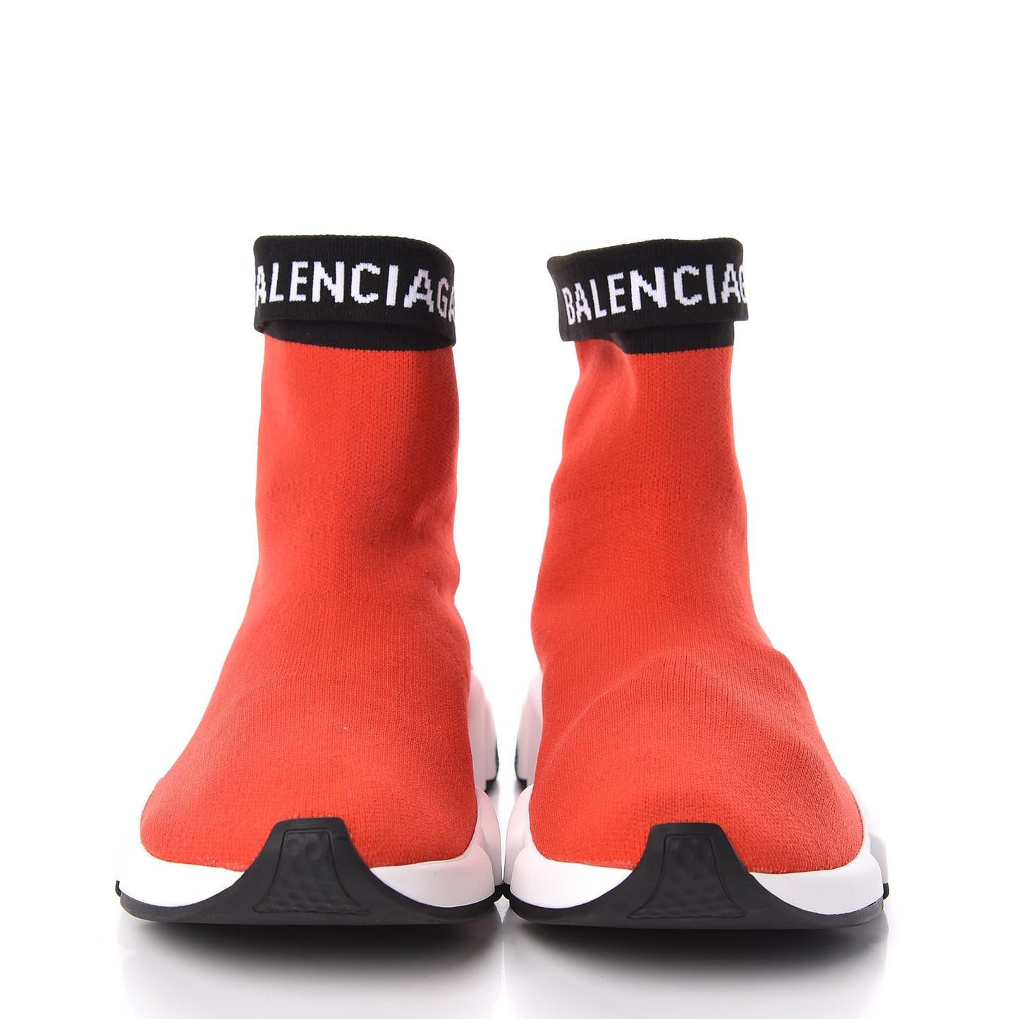 Neoprene Knit Womens Speed Cuffed Sneakers 39 Red Black White