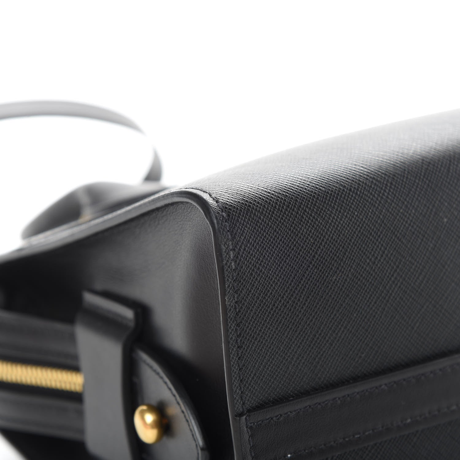 Prada Saffiano City Calfskin Small Esplanade Tote Black 12 of 12