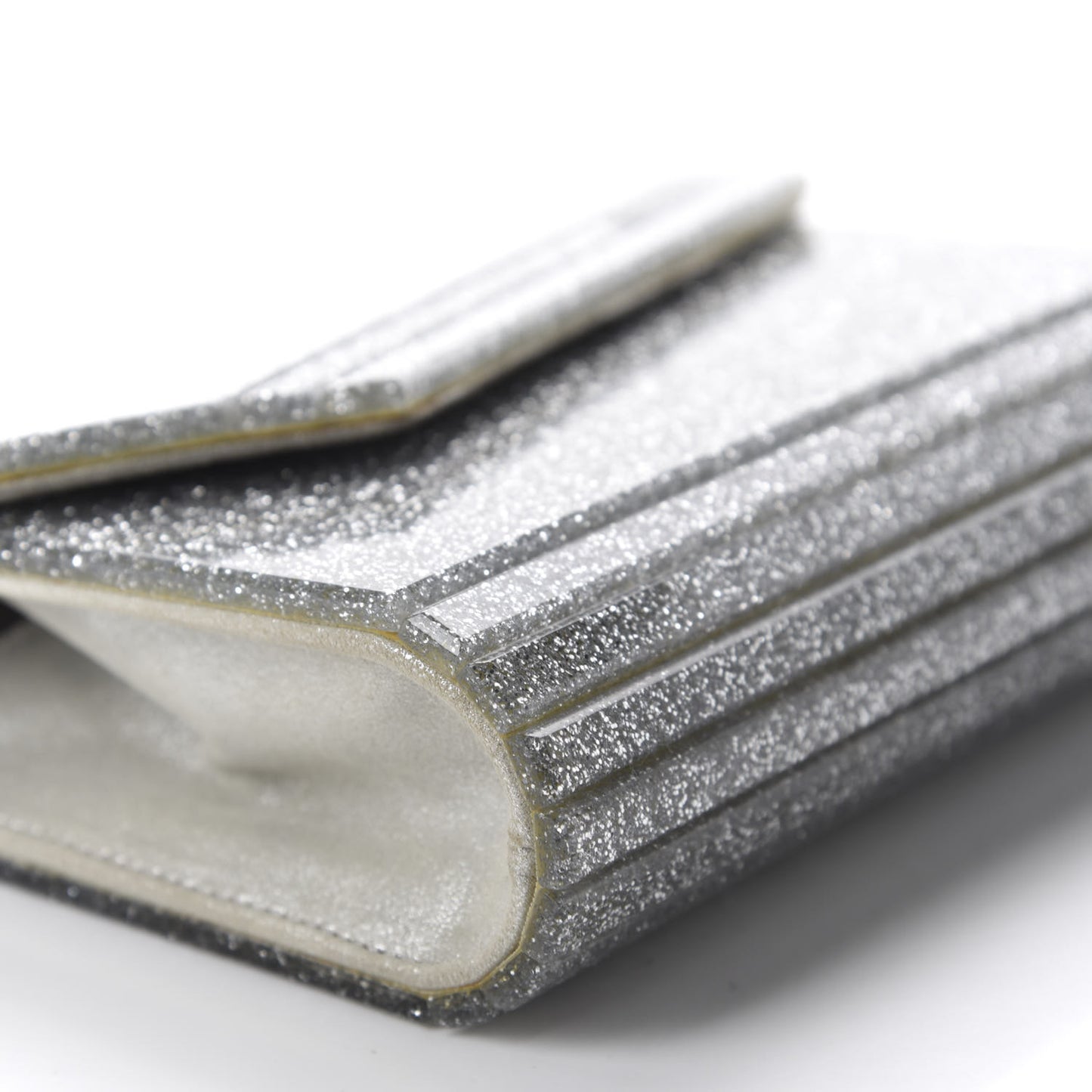 Acrylic Glitter Candy Clutch Silver