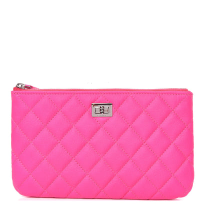 Chanel Goatskin Quilted Medium Reissue Cosmetic Case Pink 1 of 8