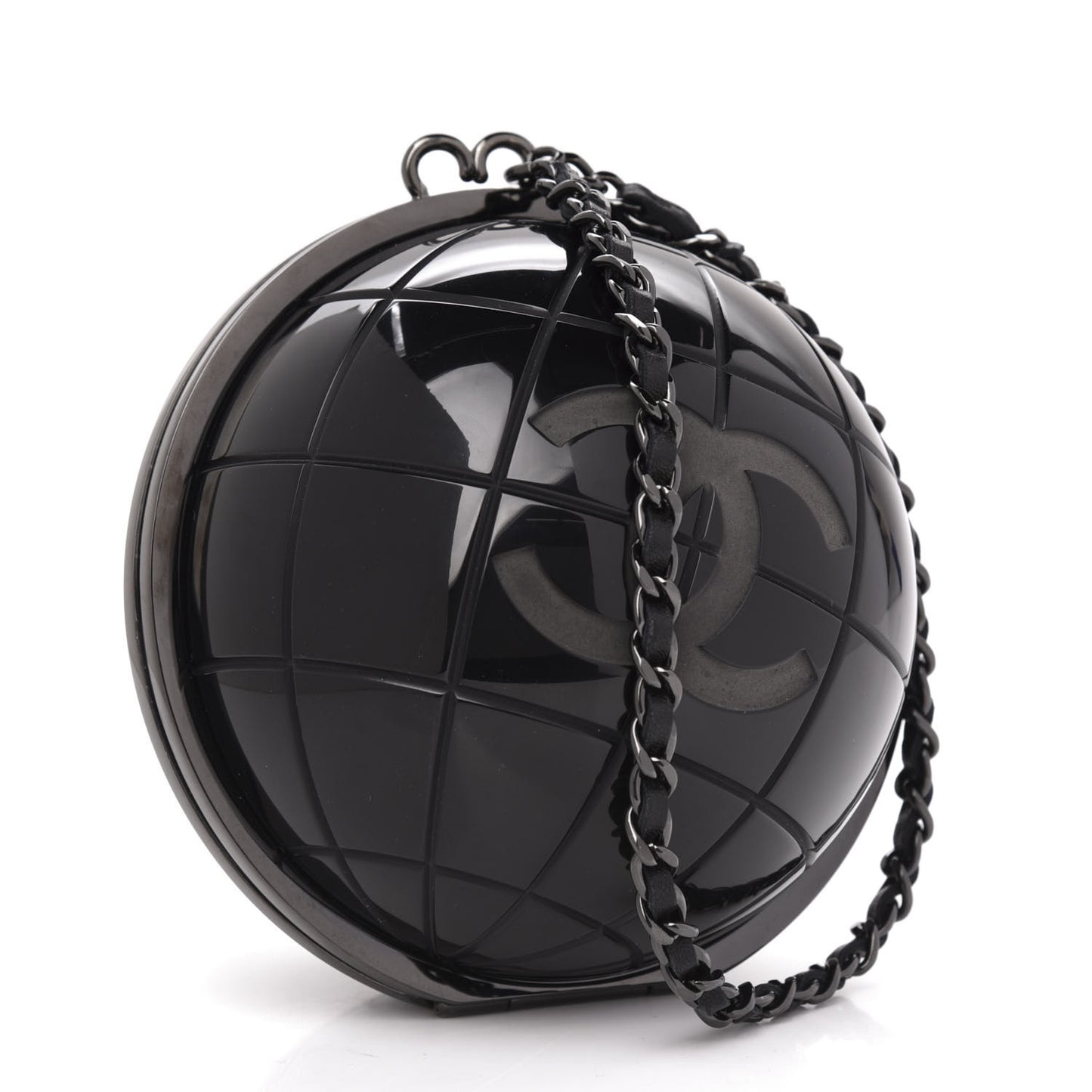 Plexiglass Around The World Clutch Black