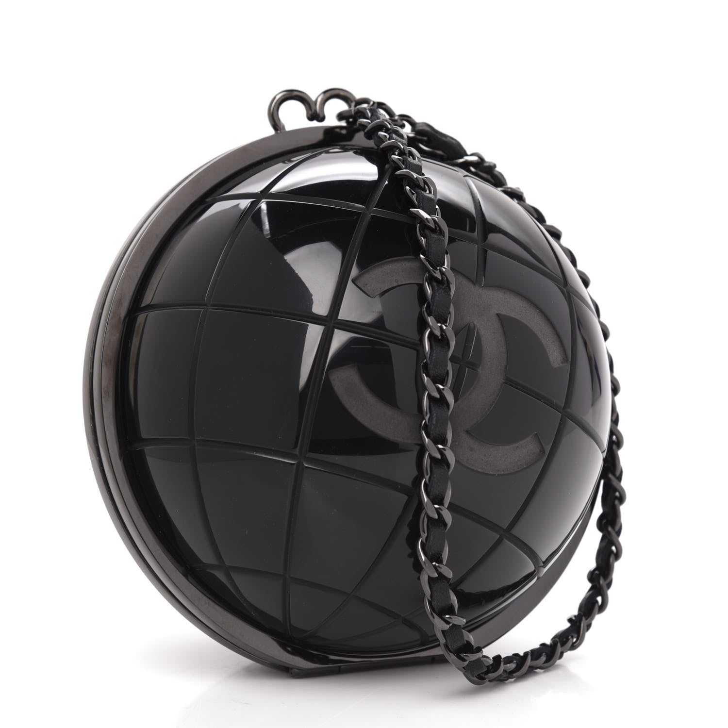 Chanel Plexiglass Around The World Clutch Black 3 of 10
