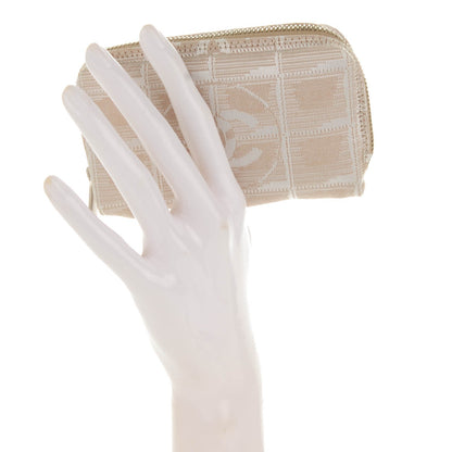 Chanel Nylon Travel Coin Purse Case Beige 2 of 7