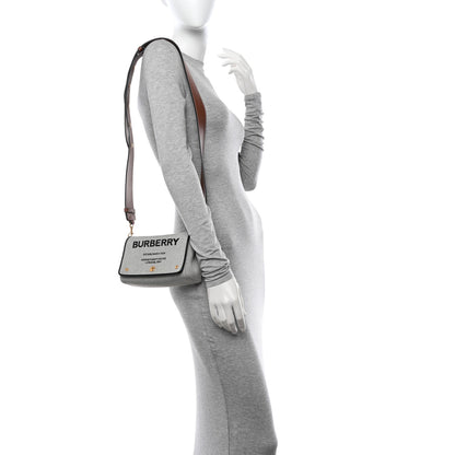 Burberry Cotton Canvas Horseferry Print Small Crossbody Bag Grey Tan 2 of 10