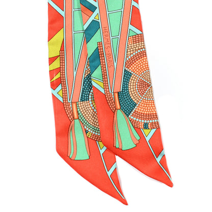 Hermes Silk L'Art Indien Des Plaines Twilly 2 of 4