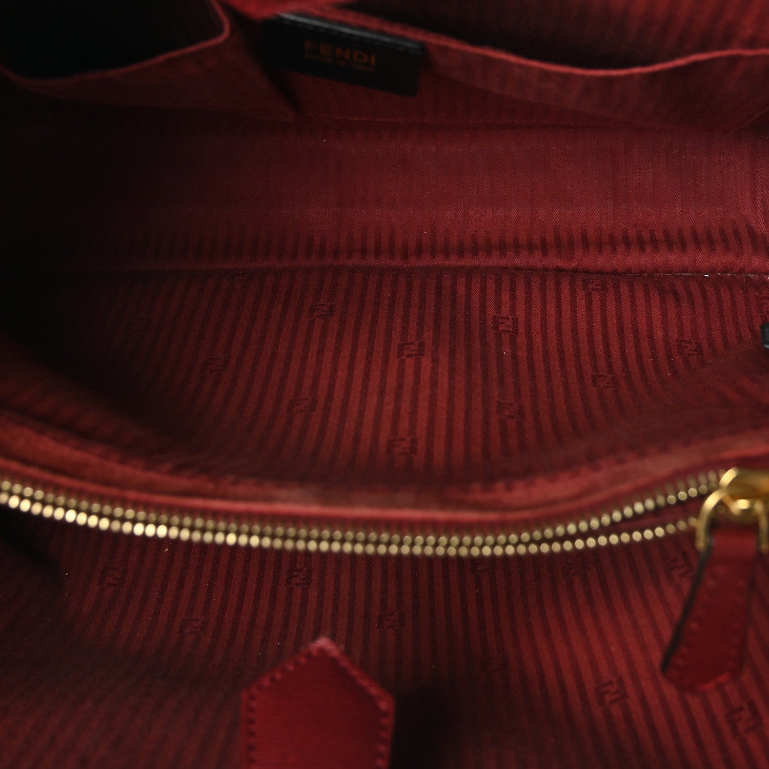 Fendi Vitello Elite Regular 2Jours Tote Rosso Scuro Ciliegia 6 of 15