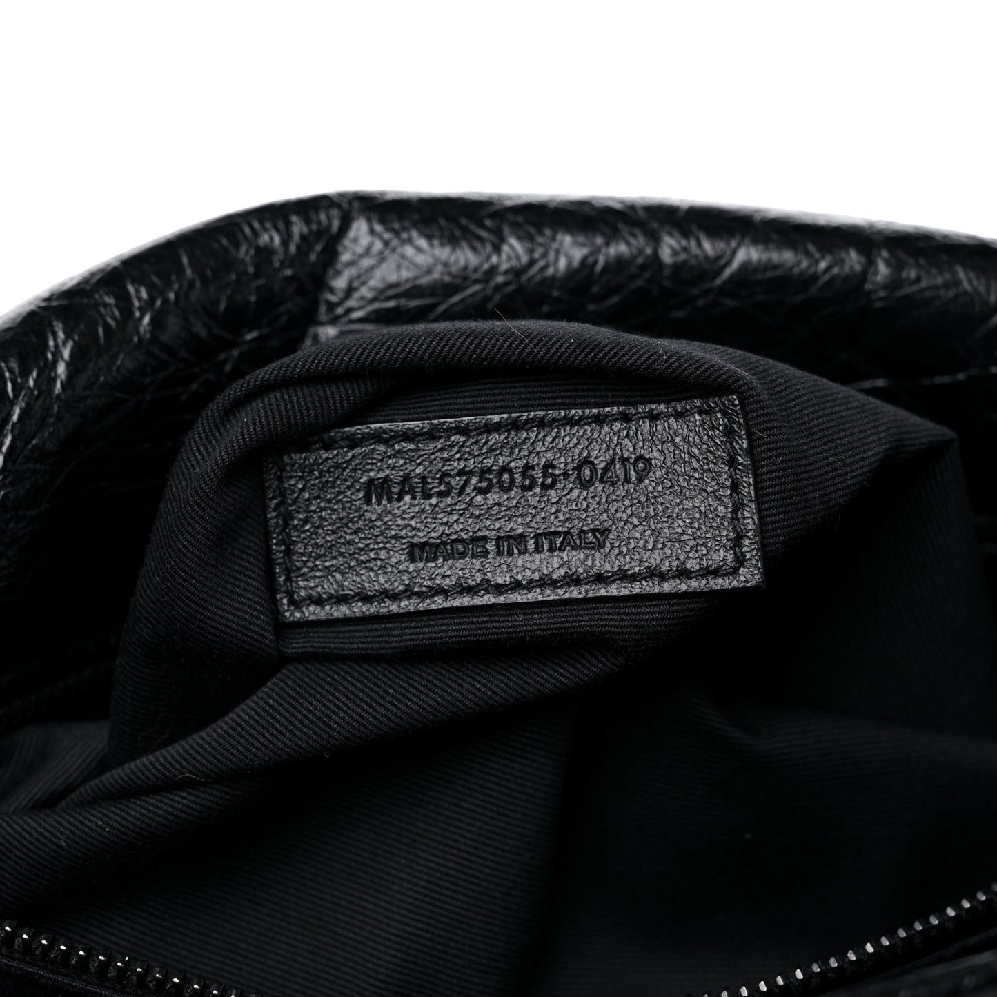 Crinkled Calfskin Matelasse Monogram Medium Niki Chain Satchel Black