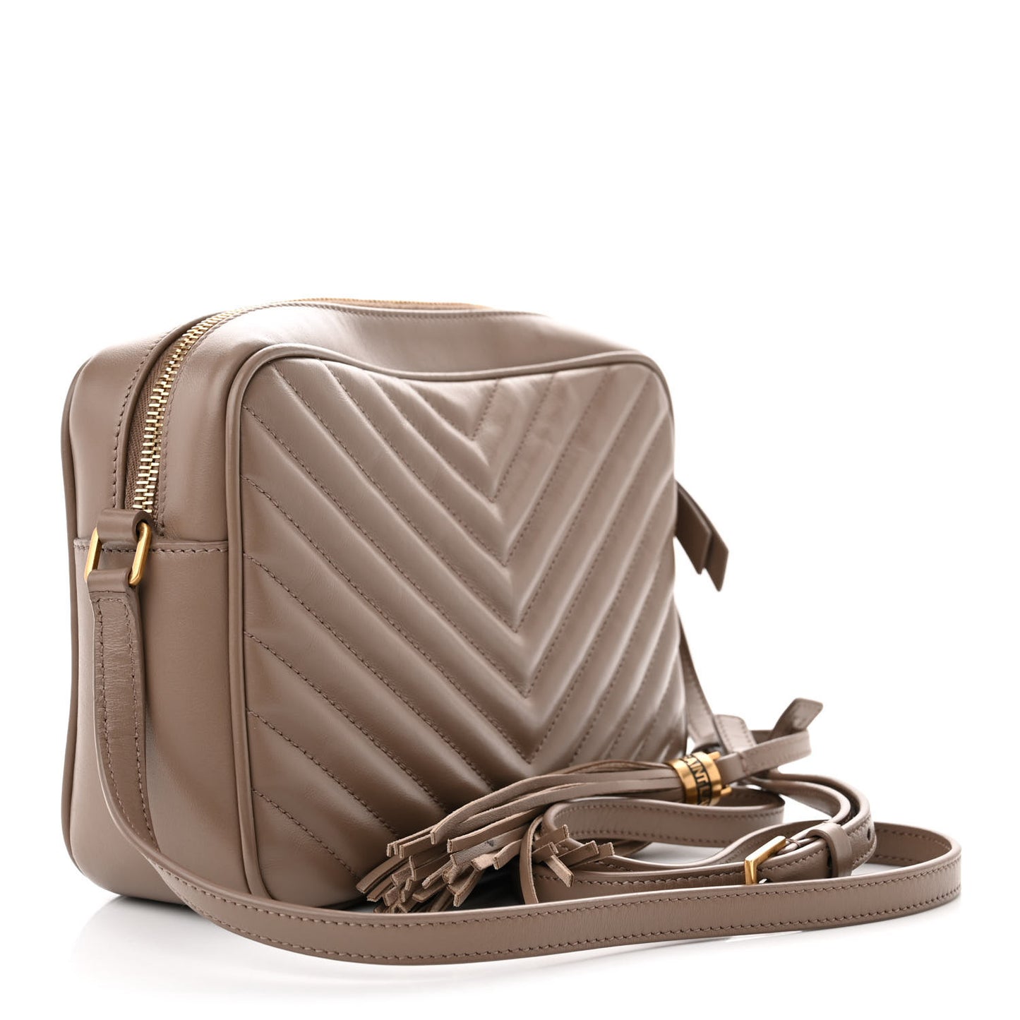 Calfskin Matelasse Monogram Lou Camera Bag Dark Latte