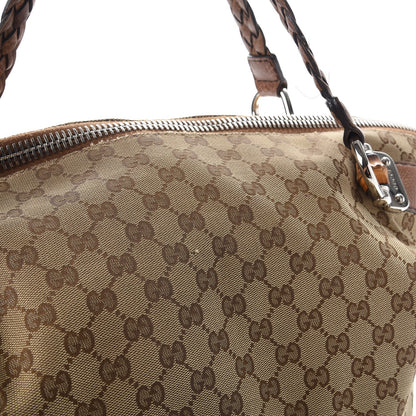 Gucci Monogram Large Bamboo Bar Tassel Shoulder Bag Brown 14 of 18