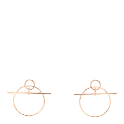 Hermes 18K Rose Gold PM Loop Earrings 1 of 4
