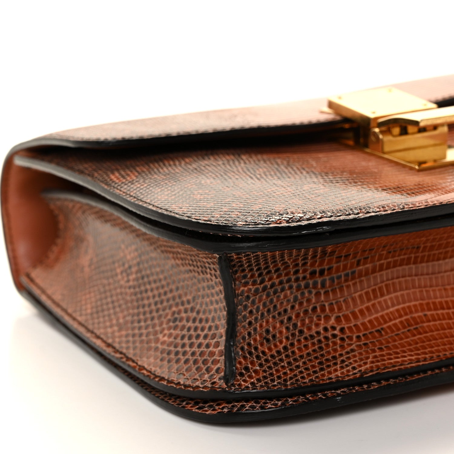 Celine Lizard Medium Classic Box Flap Bag Cognac 6 of 7