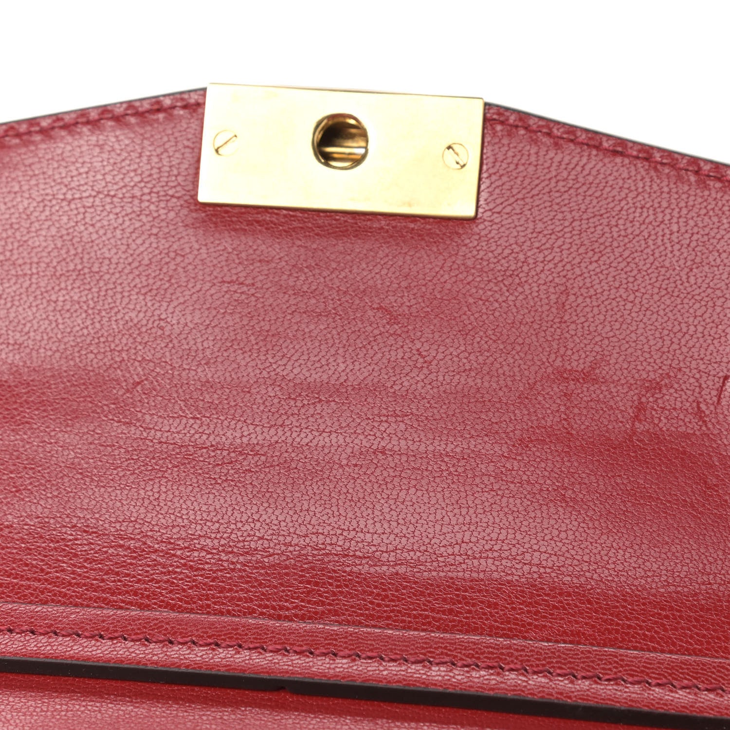 Givenchy Goatskin Quilted Small GV3 Shoulder Bag Vermilion 9 of 9