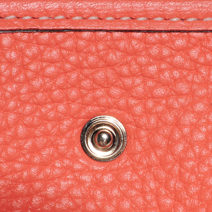 Hermes Taurillon Clemence Amazone Evelyne TPM Crevette and Rouge Casaque 11 of 16