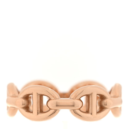Hermes 18K Rose Gold PM Chaine d'Ancre Enchainee Ring 49 5 1 of 6