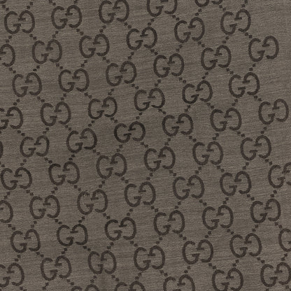 Gucci Wool Silk GG Monogram GGNat Scarf Rope Dark Brown 4 of 4