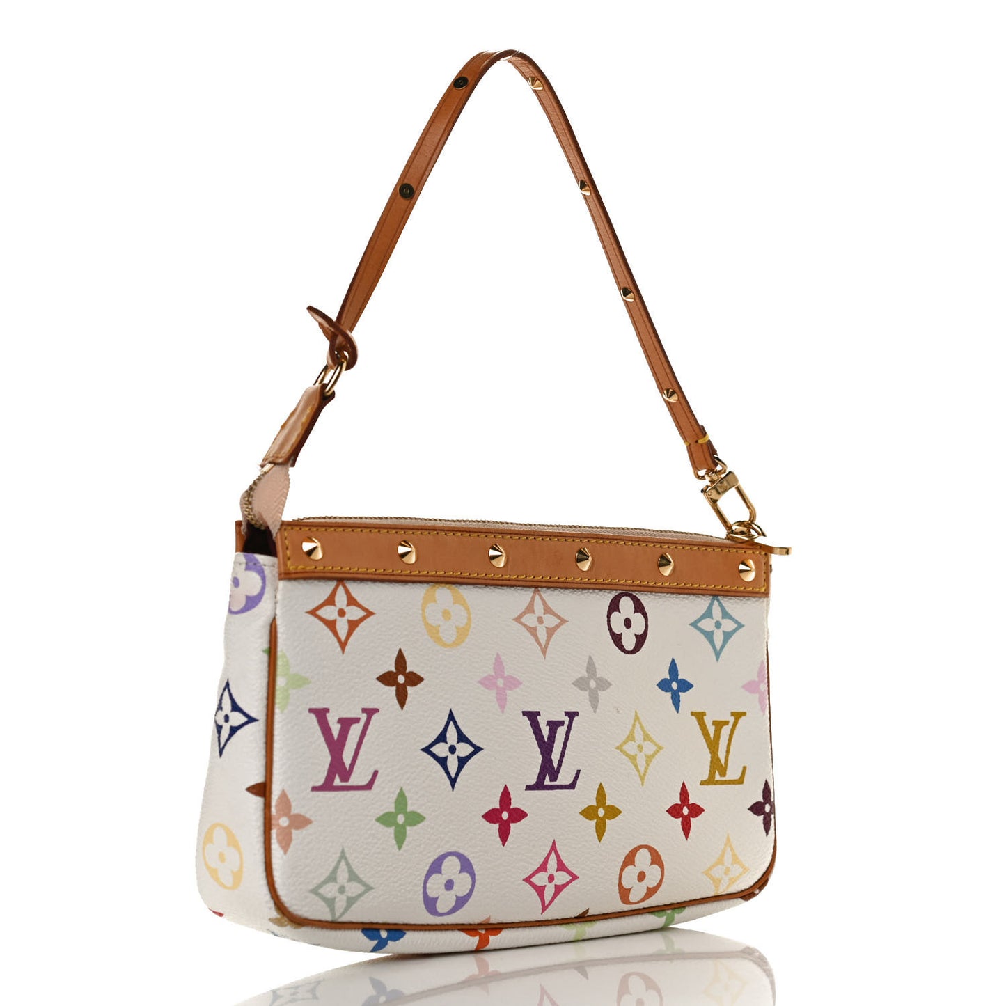 Monogram Multicolor Pochette Accessories White