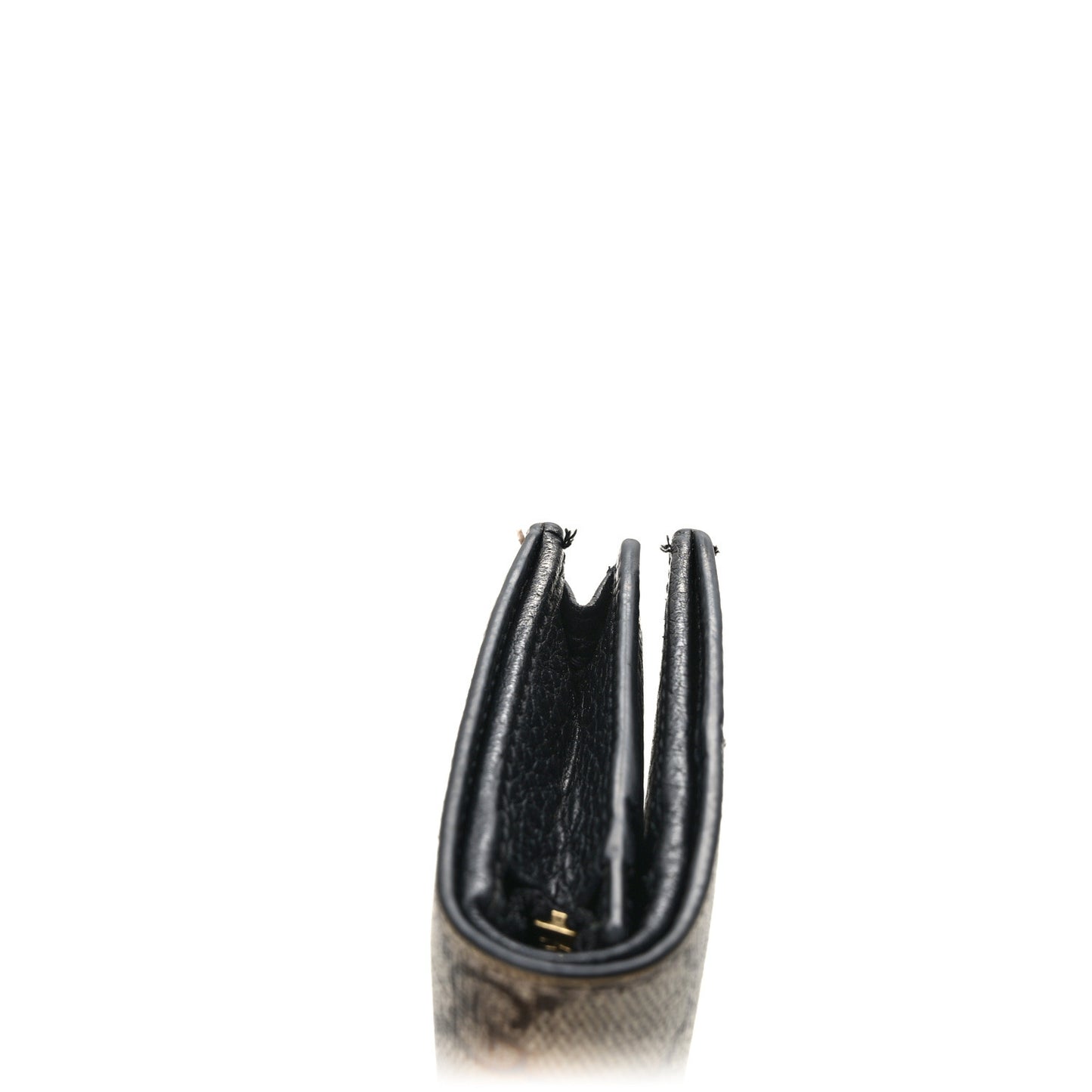 Dollar Calfskin GG Supreme Monogram GG Marmont Card Case Black Beige Ebony