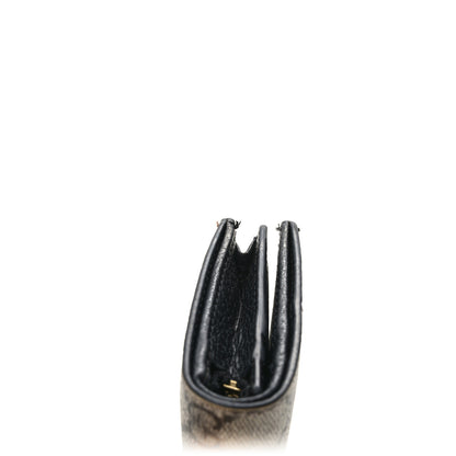 Gucci Dollar Calfskin GG Supreme Monogram GG Marmont Card Case Black Beige Ebony 7 of 8