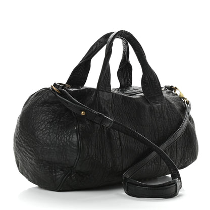 Alexander Wang Pebbled Lambskin Rocco Black Antique Brass Hardware 3 of 11