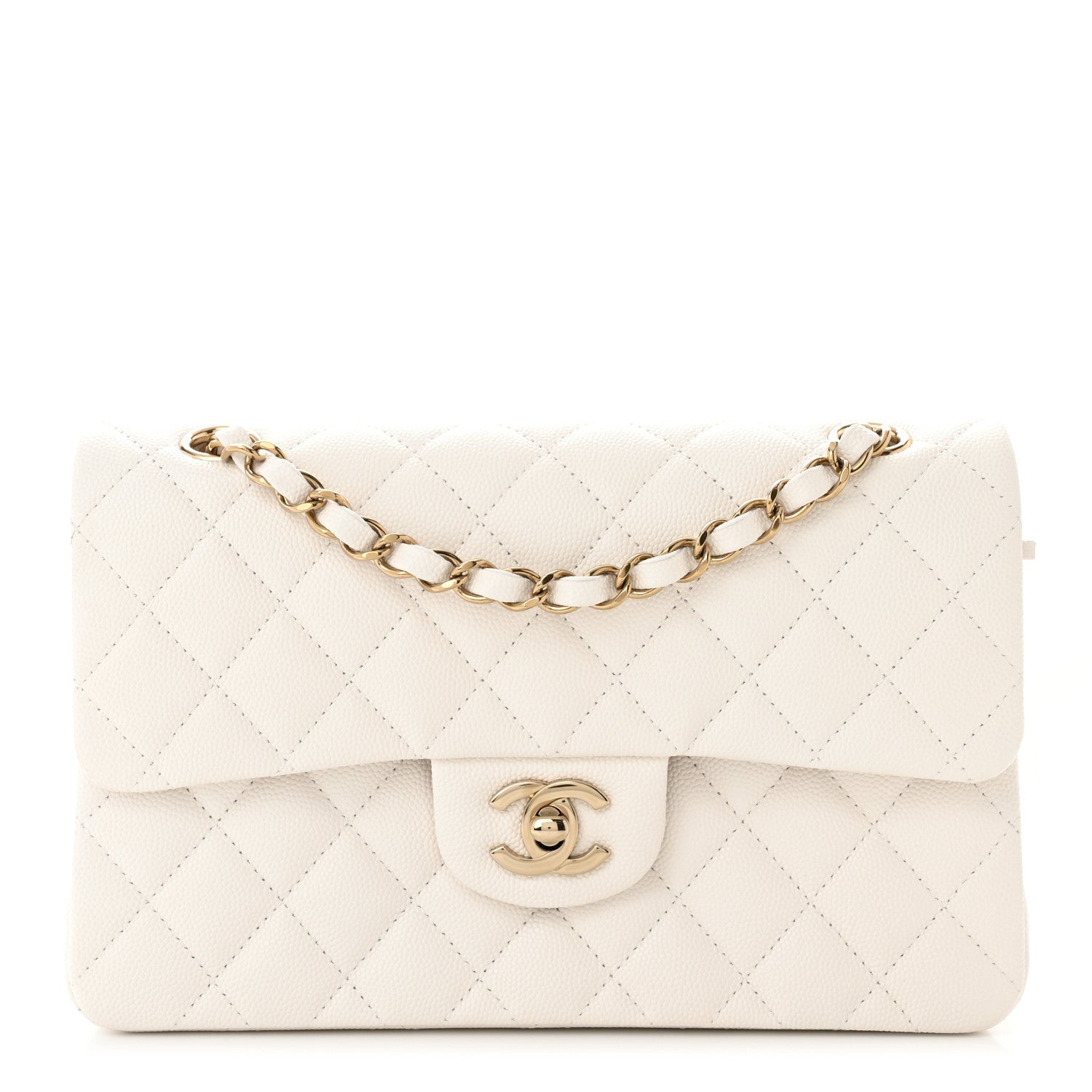 Chanel Caviar Quilted Small Double Flap White 1 of 11