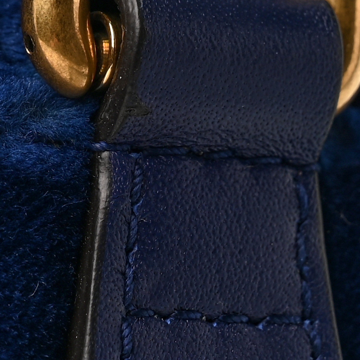 Gucci Velvet Matelasse Small GG Marmont Chain Shoulder Bag Cobalt 12 of 12