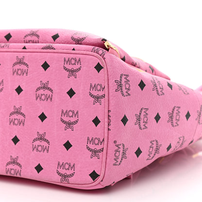 MCM Visetos Studded Medium Dual Stark Backpack Pink 9 of 10