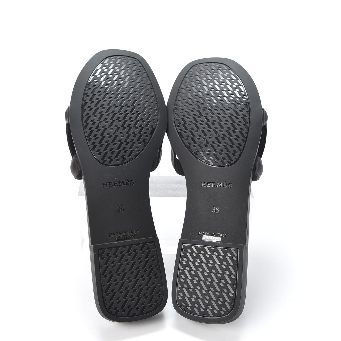 Rubber Aloha Sandals 38 Black