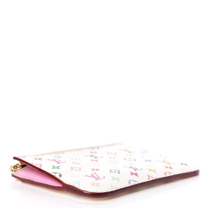 Louis Vuitton Monogram Multicolor Key Pouch White Litchi 4 of 14