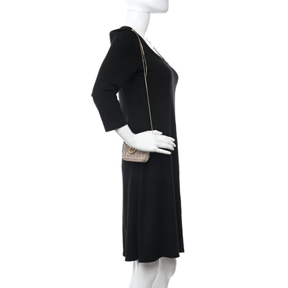 Fendi Canvas Vitello King FF Embroidered Nano Maxi Buckle Baguette Charm Nuvola 2 of 8