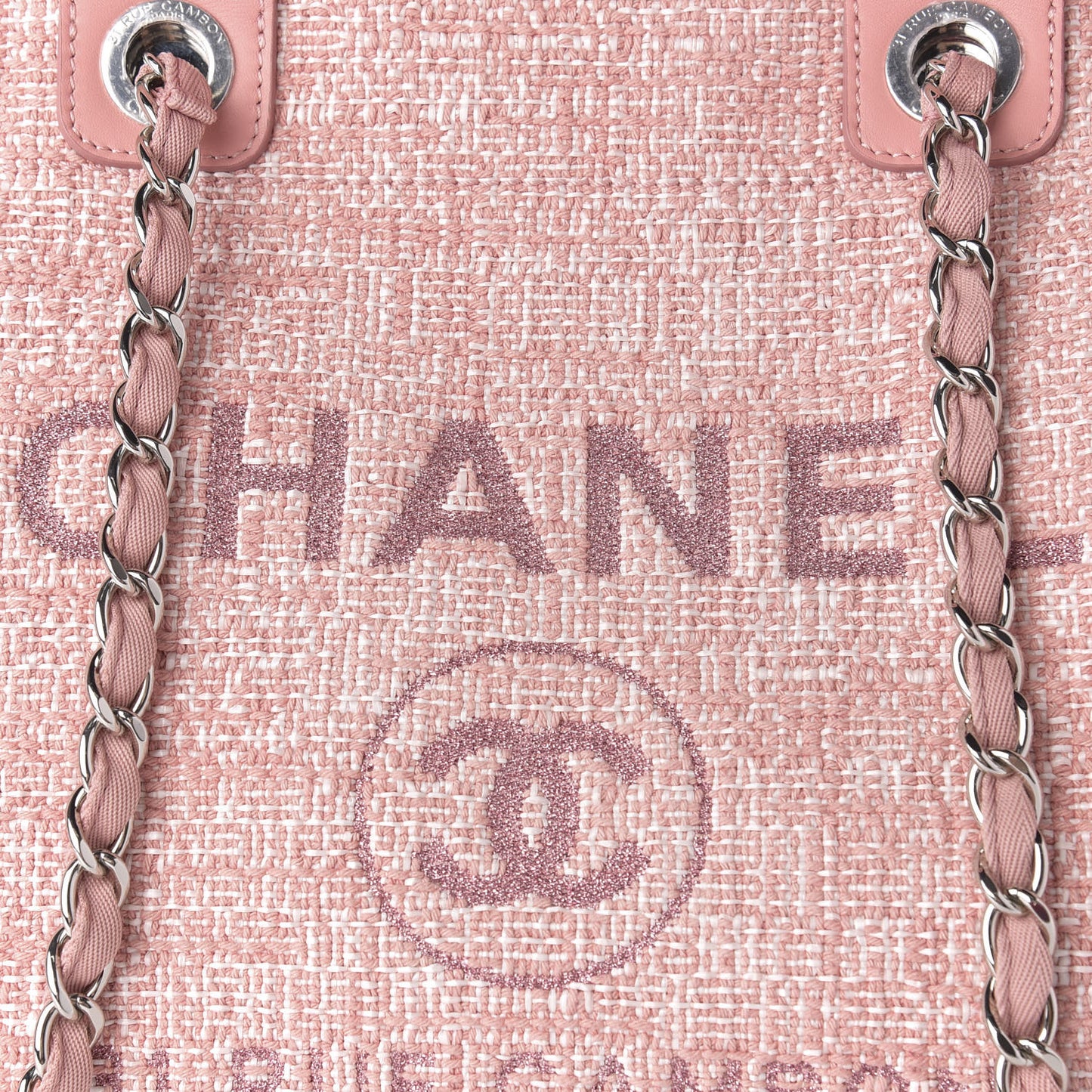 Straw Lurex Medium Deauville Tote Pink