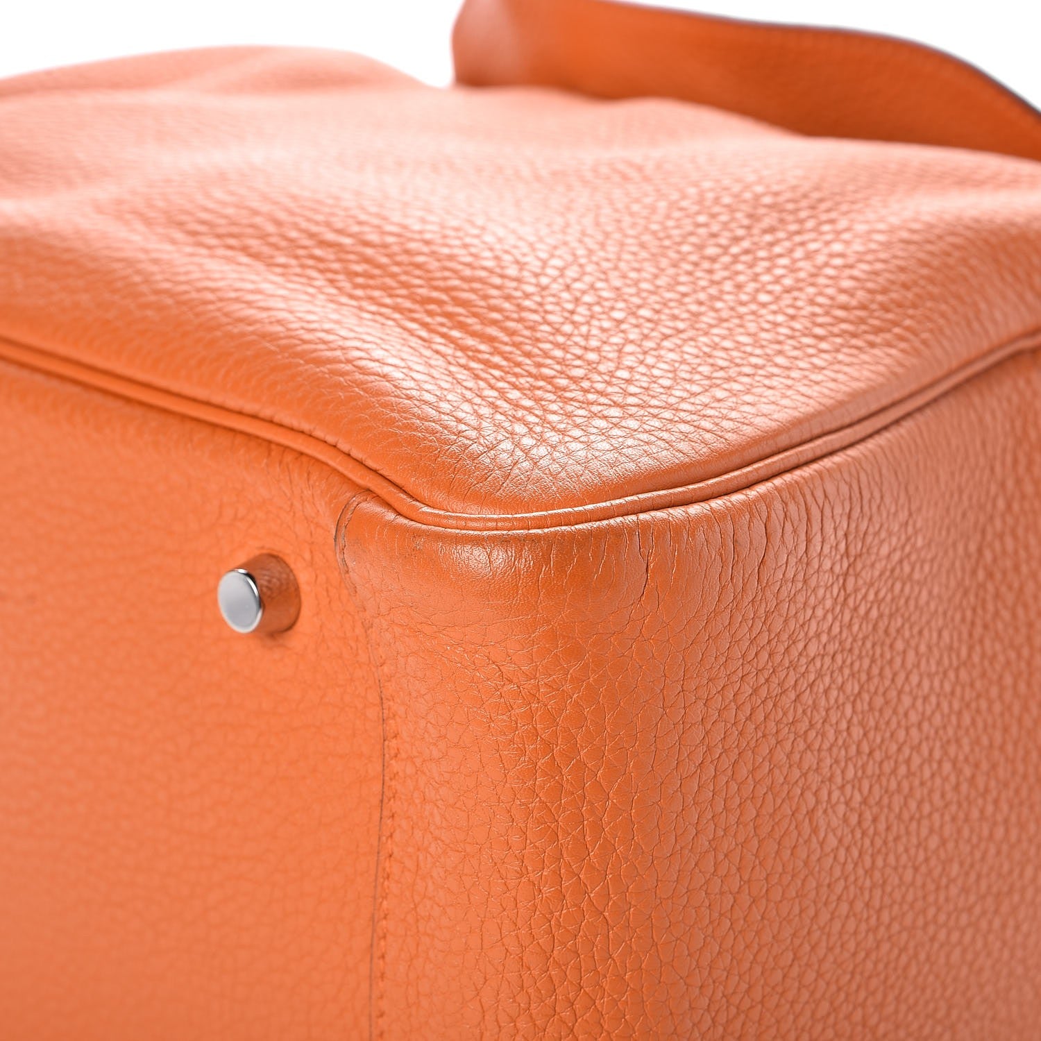 Hermes Taurillon Clemence Lindy 34 Orange 10 of 11
