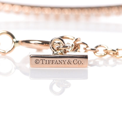 Tiffany 18K Rose Gold Diamond T Smile Bracelet 5 of 6
