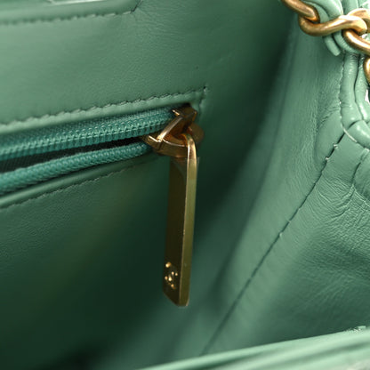Chanel Shiny Aged Calfskin Quilted Nano Kelly Shopper Light Green 11 of 11