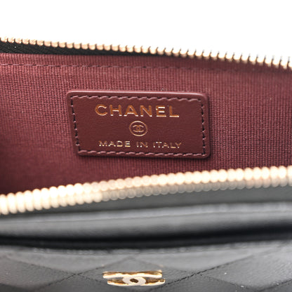 Chanel Caviar Quilted CC Zip Around Card Holder Black 6 of 8