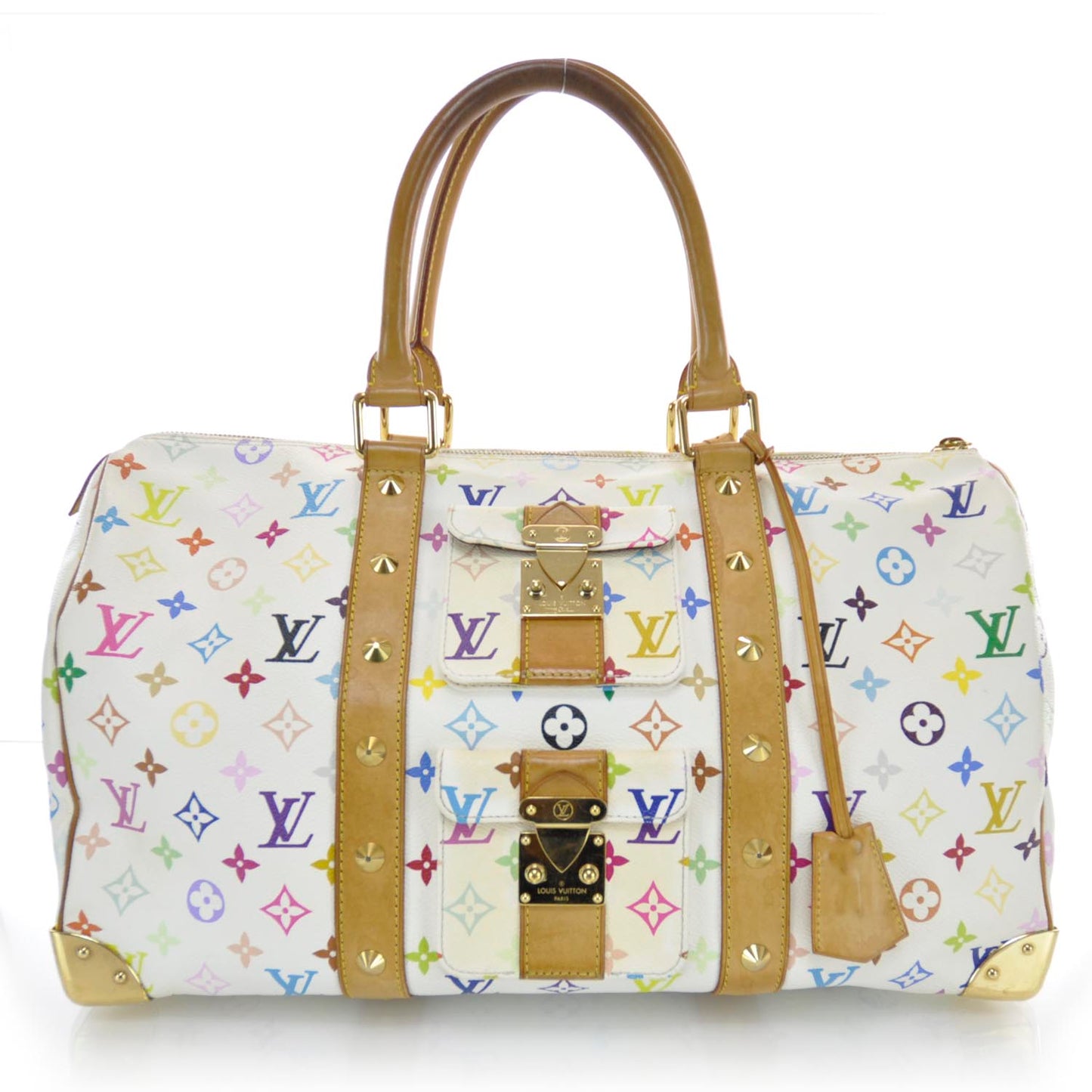 Monogram Multicolor Keepall 45 White