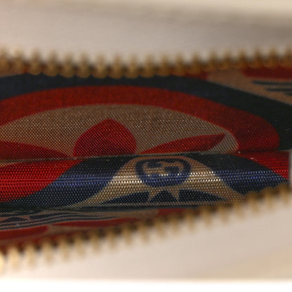 Gucci X ADIDAS Textured Dollar Calfskin Trefoil Horsebit 1955 Card Case Wallet With Strap White 5 of 11