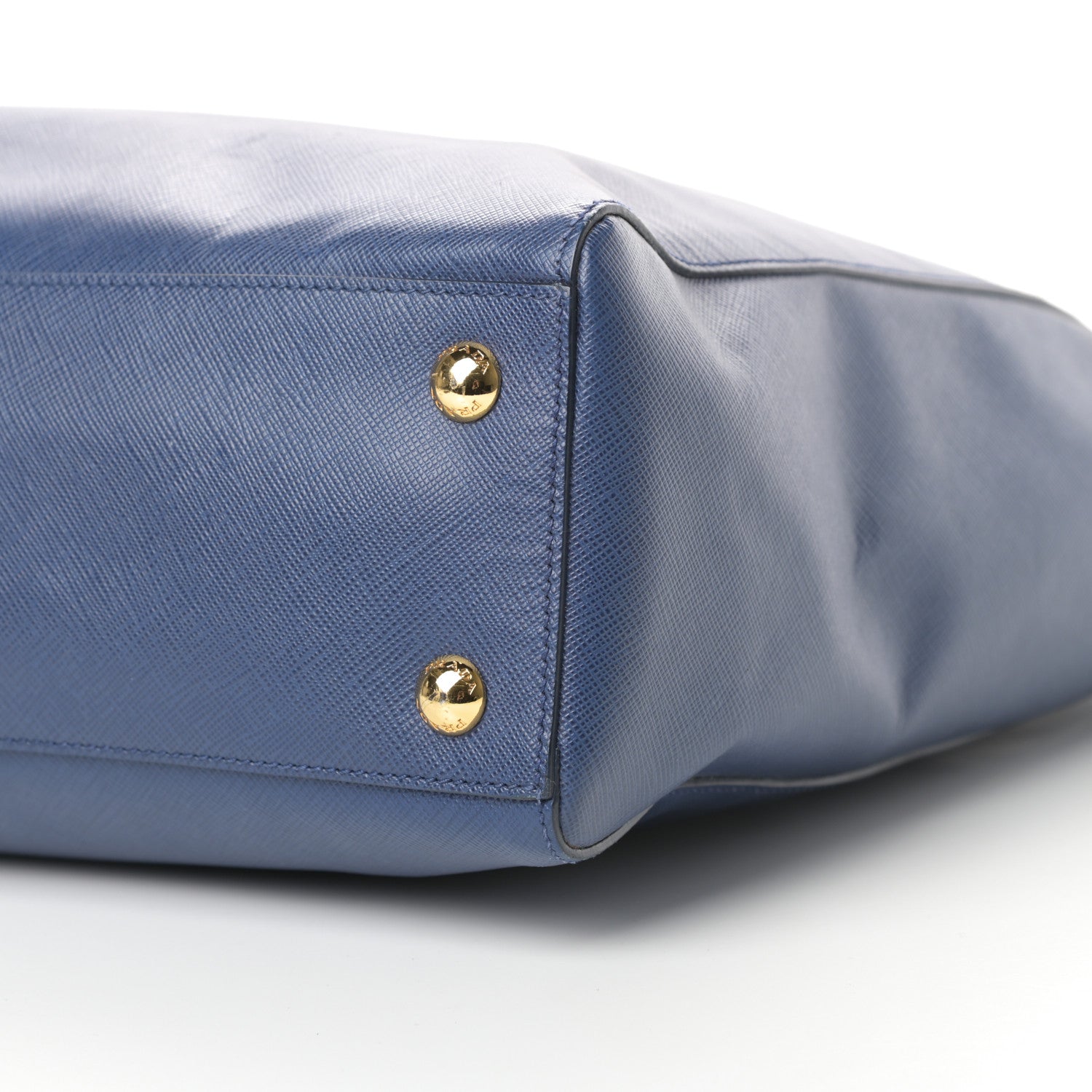 Prada Saffiano Lux Double Handle Shopping Tote Bluette 11 of 12