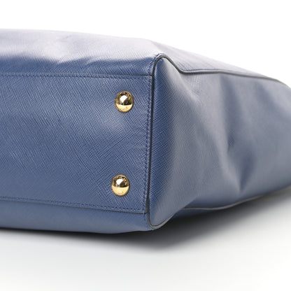 Prada Saffiano Lux Double Handle Shopping Tote Bluette 11 of 12