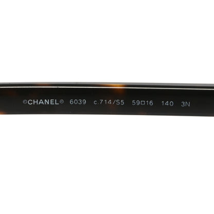 Chanel Cat Eye Chain Sunglasses 6039 Tortoise 5 of 7