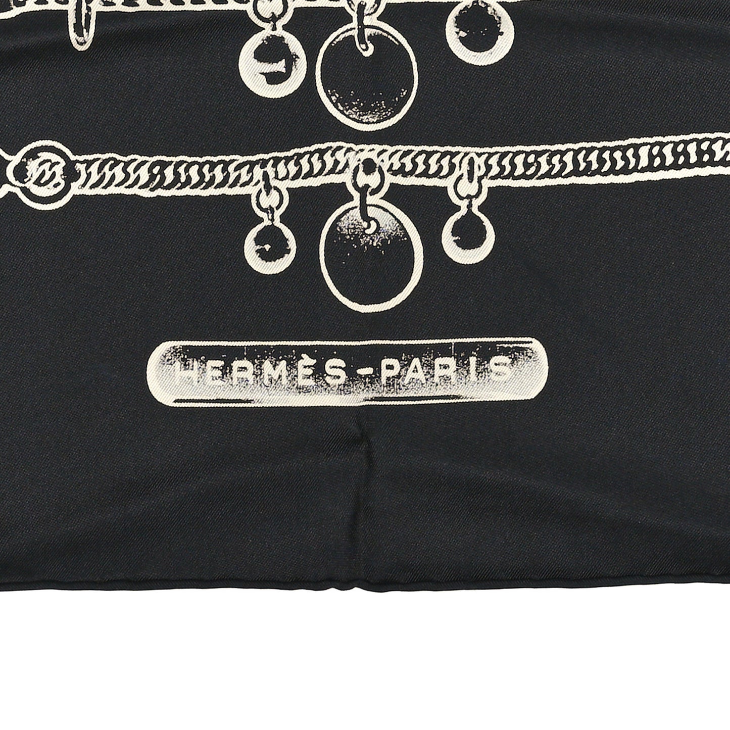 Silk Le Tresor De Medor Scarf 90 Black Creme